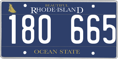RI license plate 180665