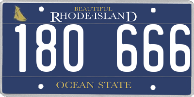 RI license plate 180666