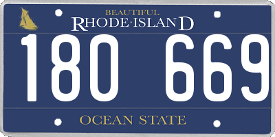 RI license plate 180669