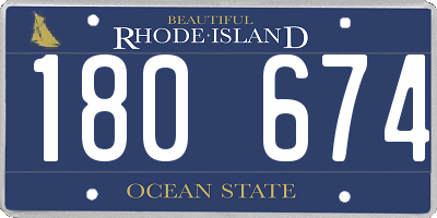 RI license plate 180674