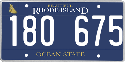 RI license plate 180675