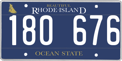 RI license plate 180676