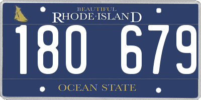 RI license plate 180679