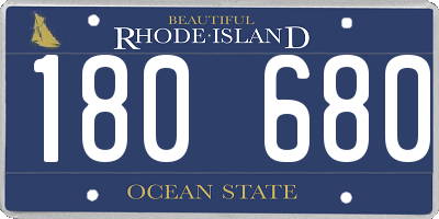 RI license plate 180680