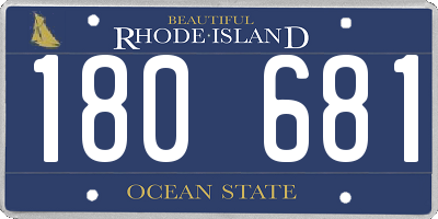 RI license plate 180681