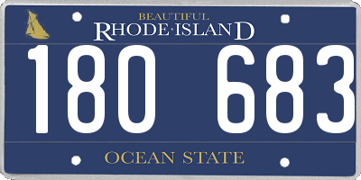 RI license plate 180683