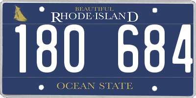 RI license plate 180684