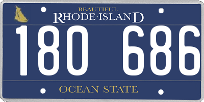 RI license plate 180686