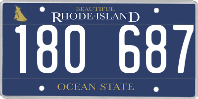 RI license plate 180687