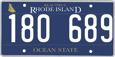 RI license plate 180689
