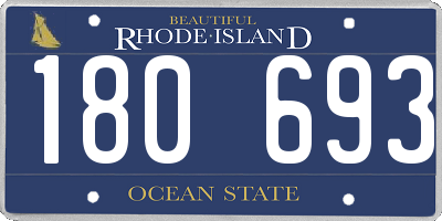 RI license plate 180693