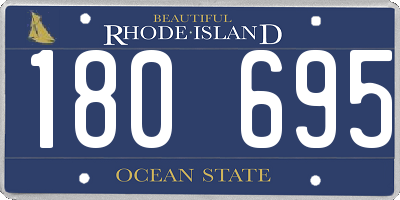 RI license plate 180695
