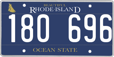 RI license plate 180696