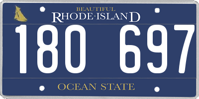 RI license plate 180697
