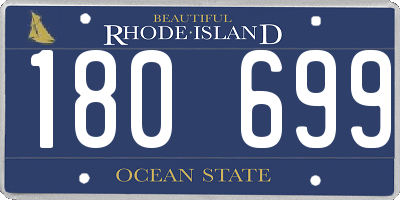 RI license plate 180699