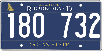 RI license plate 180732