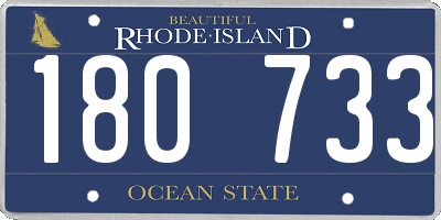 RI license plate 180733