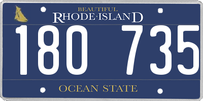RI license plate 180735