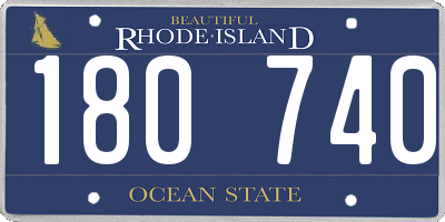 RI license plate 180740