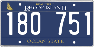 RI license plate 180751