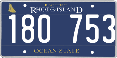 RI license plate 180753