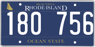 RI license plate 180756