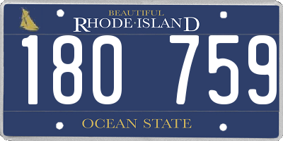 RI license plate 180759