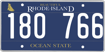RI license plate 180766