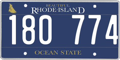 RI license plate 180774