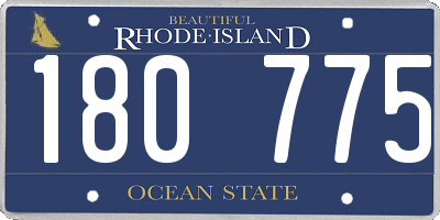 RI license plate 180775