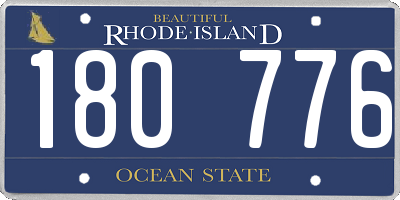 RI license plate 180776