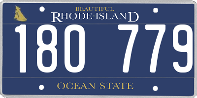 RI license plate 180779