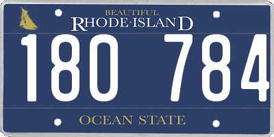 RI license plate 180784