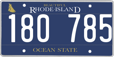 RI license plate 180785
