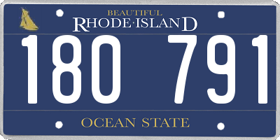 RI license plate 180791