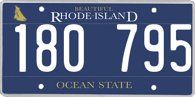 RI license plate 180795