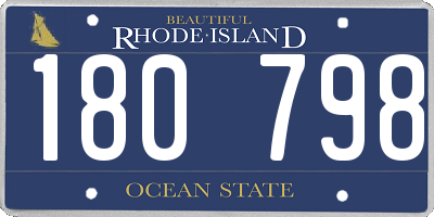 RI license plate 180798