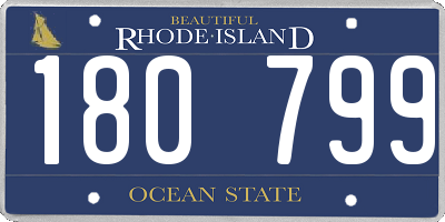 RI license plate 180799