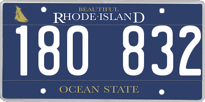 RI license plate 180832