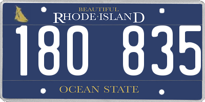 RI license plate 180835