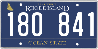 RI license plate 180841