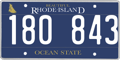 RI license plate 180843