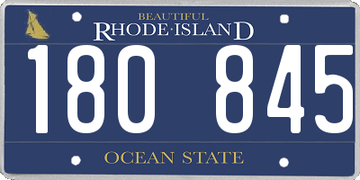 RI license plate 180845