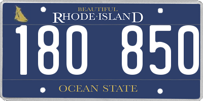 RI license plate 180850