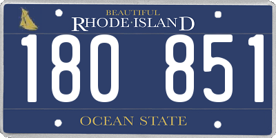 RI license plate 180851