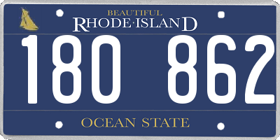 RI license plate 180862