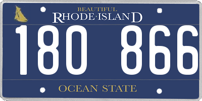 RI license plate 180866