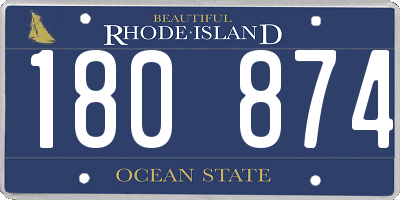 RI license plate 180874