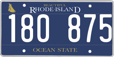 RI license plate 180875