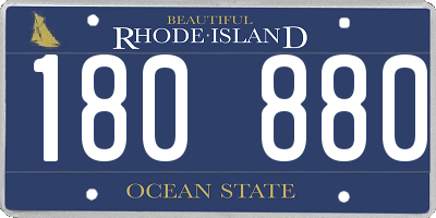RI license plate 180880